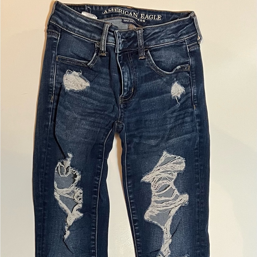 American Eagle Distressed super stretch Jegging 00